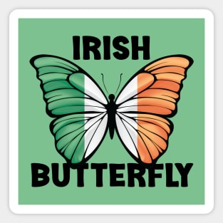 Irish Flag Butterfly - Ireland Flag Magnet